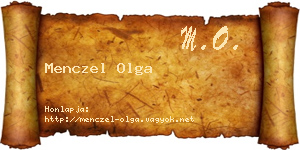Menczel Olga névjegykártya