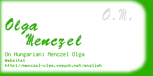 olga menczel business card